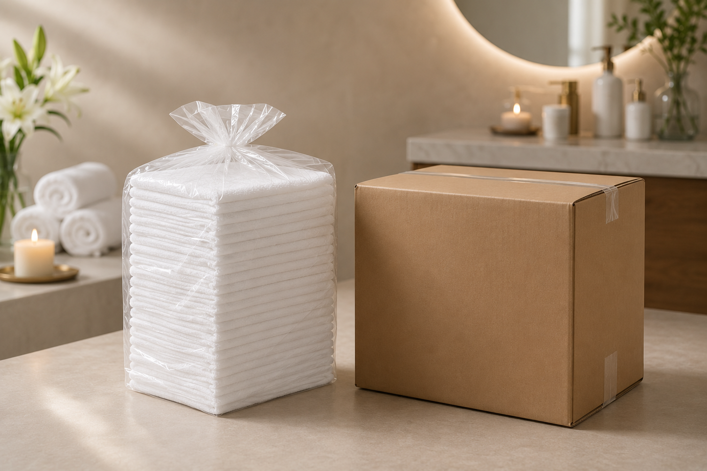Luxury Large Disposable Bath & Spa Towels (80x160 cm) | مناشف الحمام والسبا الفاخرة الكبيرة للاستخدام مرة واحدة