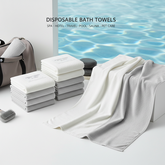 Premium Disposable Hair Towels (50x100 cm) - High Absorption | مناشف بريميوم للشعر للاستخدام مرة واحدة