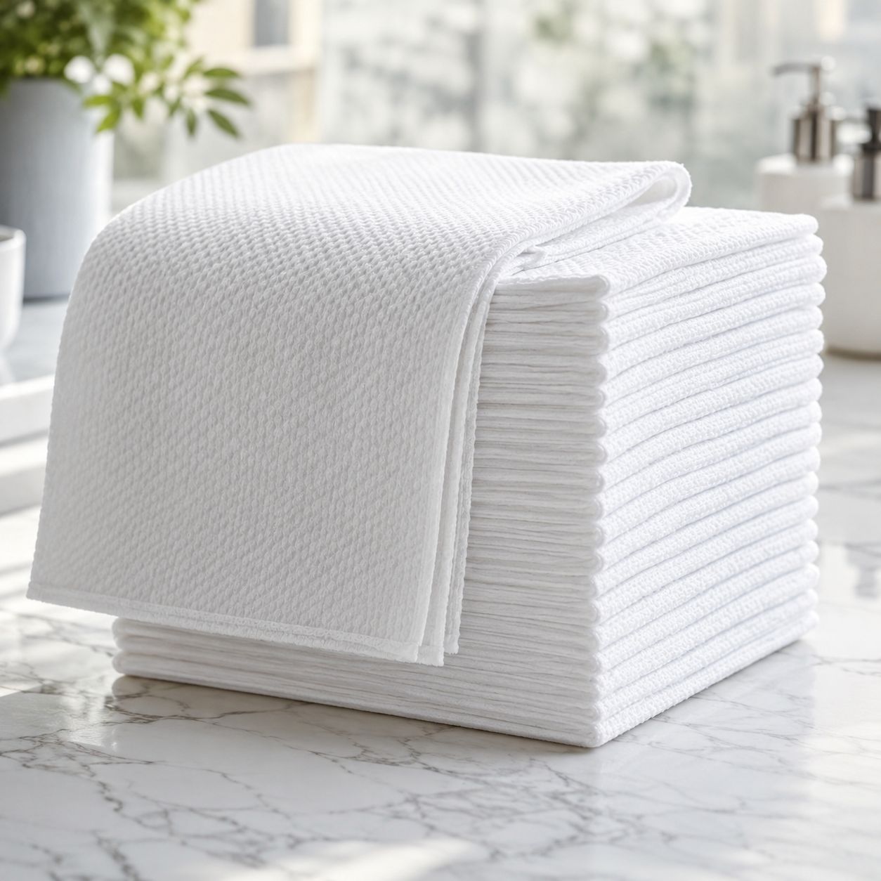 Premium Disposable Hair Towels (50x100 cm) - High Absorption | مناشف بريميوم للشعر للاستخدام مرة واحدة