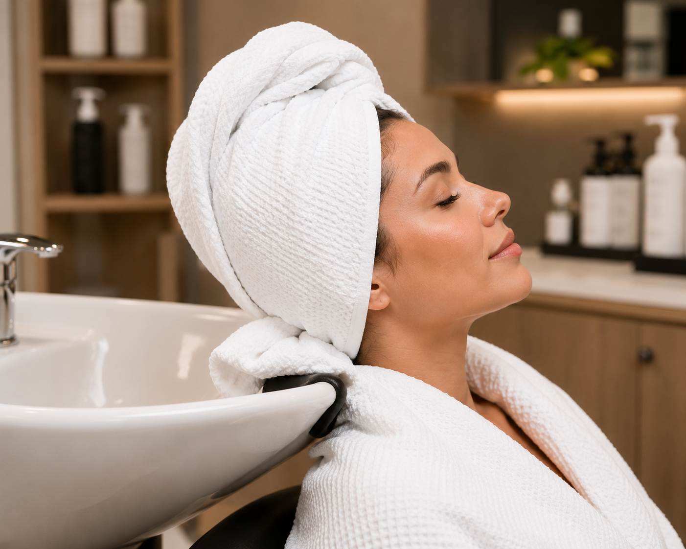 Premium Disposable Hair Towels (50x100 cm) - High Absorption | مناشف بريميوم للشعر للاستخدام مرة واحدة