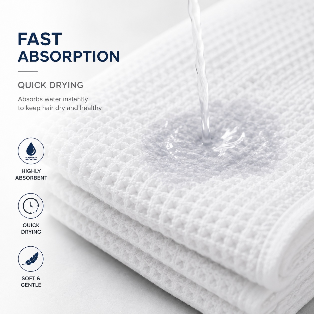 Premium Disposable Hair Towels (50x100 cm) - High Absorption | مناشف بريميوم للشعر للاستخدام مرة واحدة