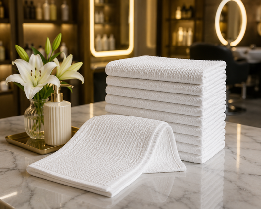 Premium Plus Disposable Cotton Hair Towels (60x110 cm) | مناشف قطن بريميوم بلس للشعر للاستخدام مرة واحدة