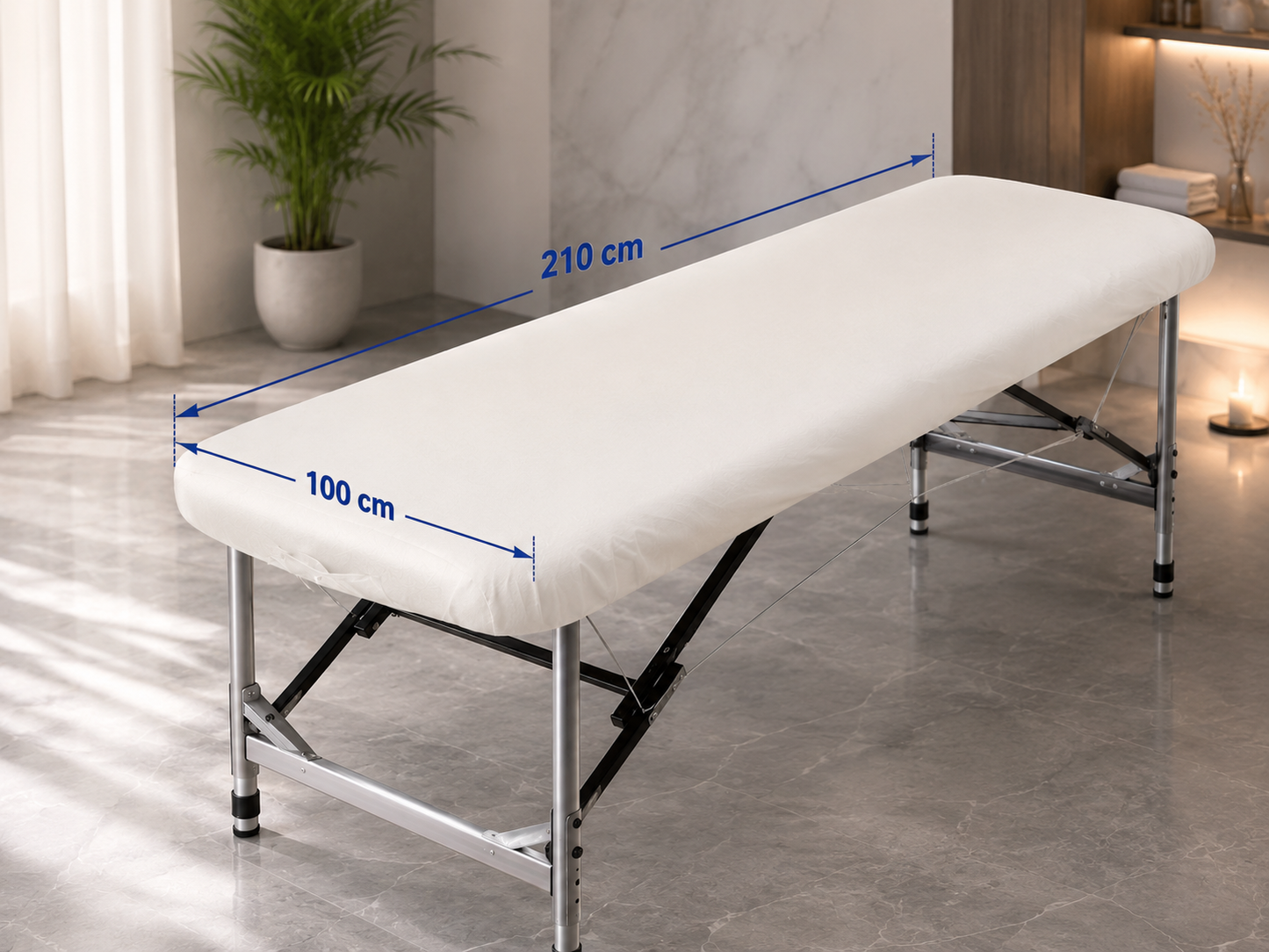 Premium Spa & Salon Fitted Bed Sheets – Non-Woven (100×210 cm)